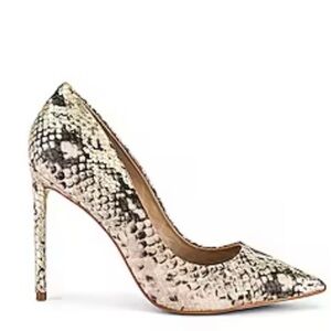Steven Madden Snakeskin Slip On Pointed Toe Stiletto Heels